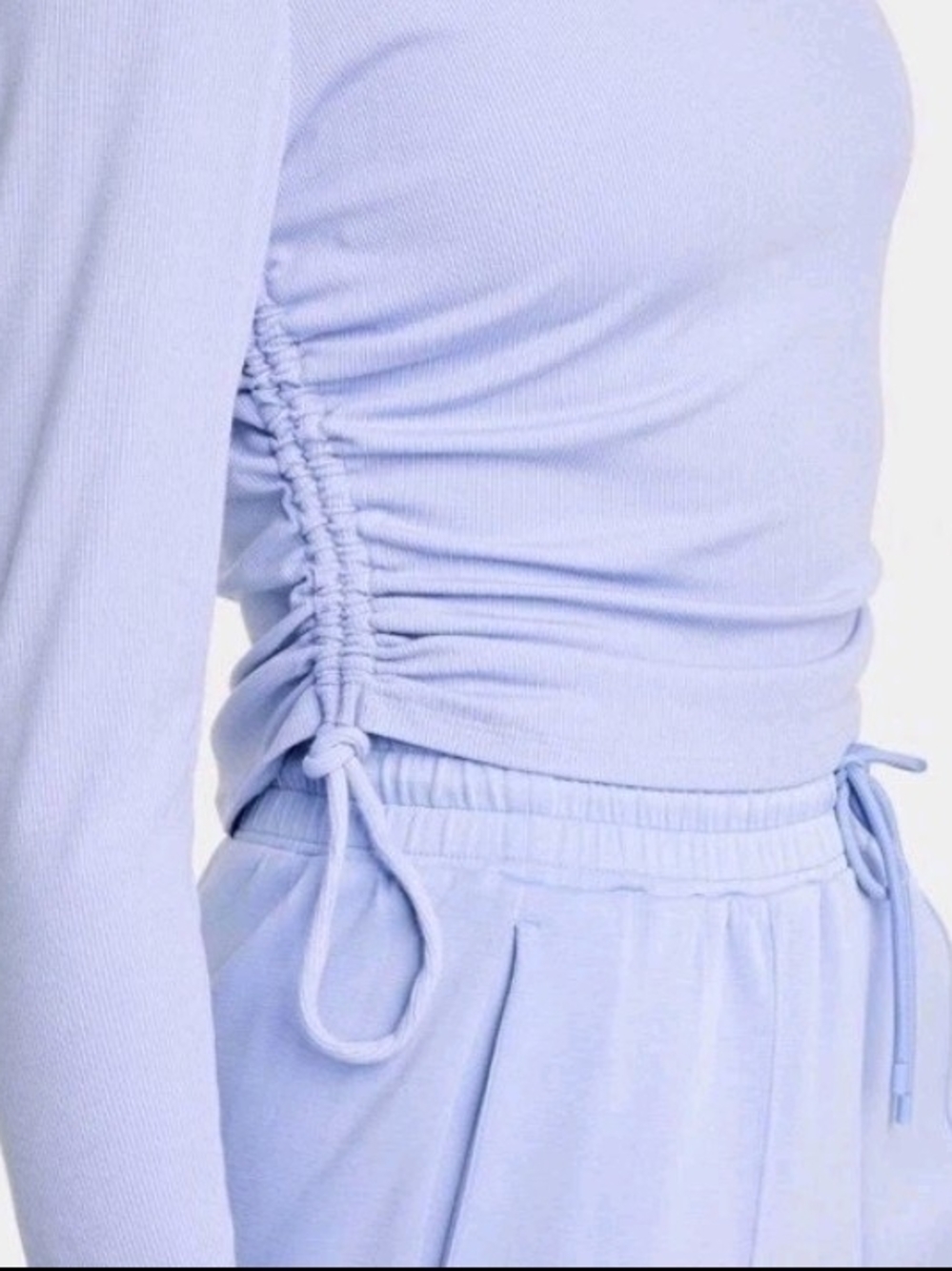 all in motion pastel lavender ribbed crew tee